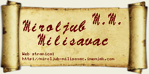 Miroljub Milisavac vizit kartica